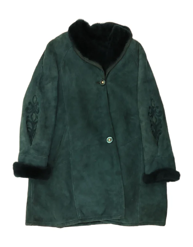 Women's Formal Event Clothing VINTAGE Womens Oversized Shearling Coat IT 48 XL Green Paisley Shearling Women's Formal Event Clothing VINTAGE Womens Oversized Shearling Coat IT 48 XL Green Paisley Shearling