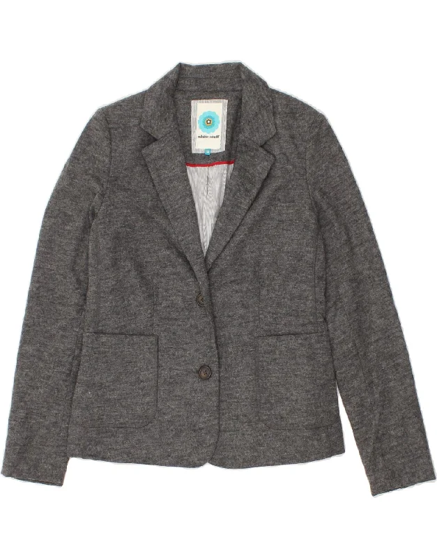 Women's Fashionable Attire For Work WHITE STUFF Womens 2 Button Blazer Jacket UK 12 Medium Grey Polyester Women's Fashionable Attire For Work WHITE STUFF Womens 2 Button Blazer Jacket UK 12 Medium Grey Polyester