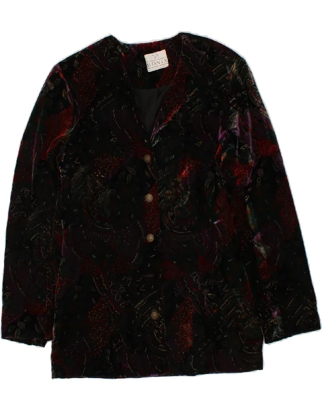 Women Online Clothing Boutiques VINTAGE Womens Velvet 5 Button Blazer Jacket UK 12 Medium Multicoloured Women Online Clothing Boutiques VINTAGE Womens Velvet 5 Button Blazer Jacket UK 12 Medium Multicoloured