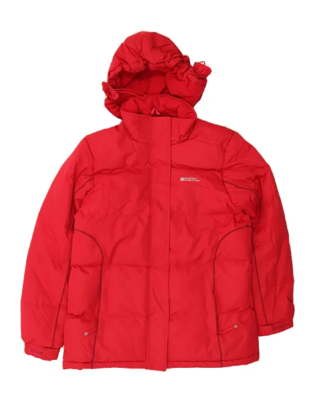Women's Fashion Essentials MOUNTAIN WAREHOUSE Womens Hooded Padded Jacket UK 12 Medium Red Polyester Women's Fashion Essentials MOUNTAIN WAREHOUSE Womens Hooded Padded Jacket UK 12 Medium Red Polyester
