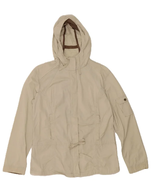 Sale For Women COLUMBIA Womens Loose Fit Hooded Rain Jacket UK 14 Medium Beige Cotton Sale For Women COLUMBIA Womens Loose Fit Hooded Rain Jacket UK 14 Medium Beige Cotton