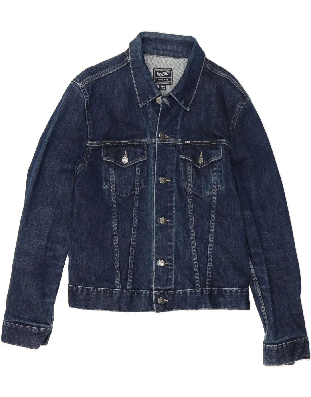 Affordable Women's Clothing GAS Womens Denim Jacket UK 16 Large Navy Blue Cotton