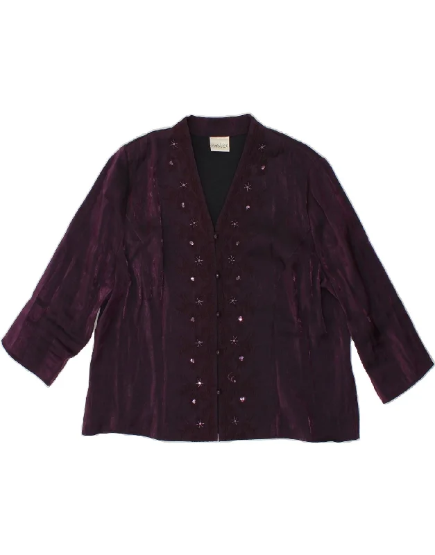 Best Online Women's Boutiques EASTEX Womens 3/4 Sleeve 5 Button Blazer Jacket UK 18 XL Purple Viscose Best Online Women's Boutiques EASTEX Womens 3/4 Sleeve 5 Button Blazer Jacket UK 18 XL Purple Viscose