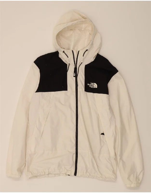 Women Apparel THE NORTH FACE Womens Hooded Rain Jacket UK 16 Large White Colourblock Women Apparel THE NORTH FACE Womens Hooded Rain Jacket UK 16 Large White Colourblock
