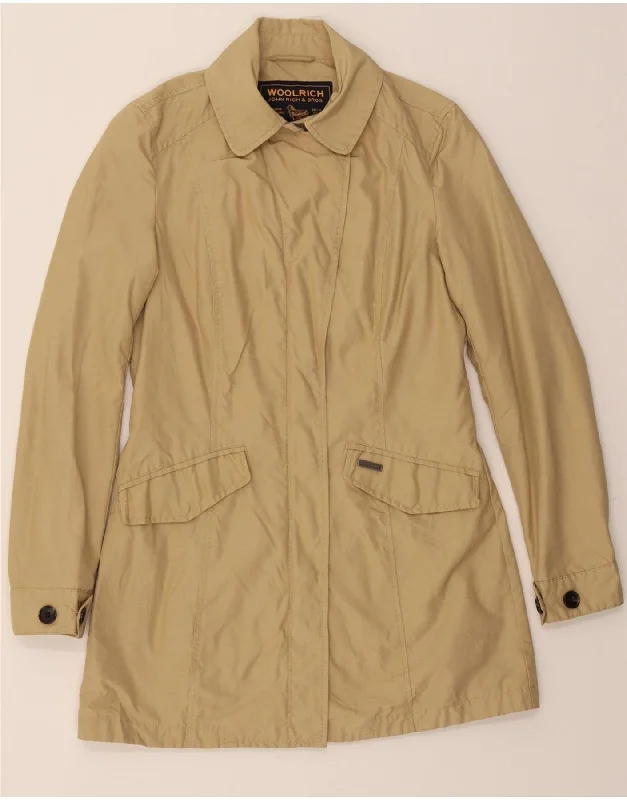 Women's Elegant Outfit WOOLRICH Womens Overcoat UK 6 XS Beige Cotton