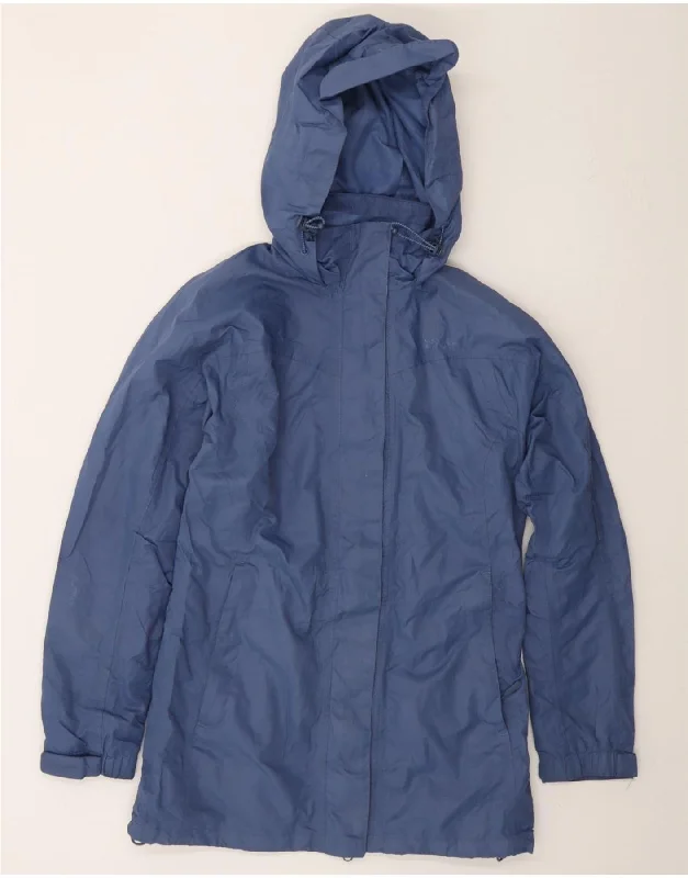 Women's Trendy Casual Outfit MOUNTAIN WAREHOUSE Womens Hooded Raincoat UK 8 Small Blue Polyester