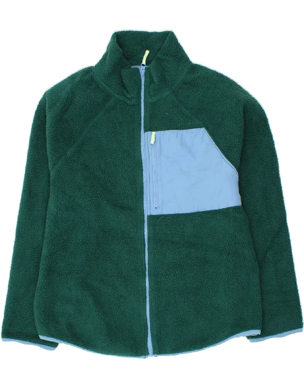 Women's Functional Outfit For Outdoor Activities J. CREW Womens Fleece Jacket UK 14 Medium Green Colourblock Polyester Women's Functional Outfit For Outdoor Activities J. CREW Womens Fleece Jacket UK 14 Medium Green Colourblock Polyester