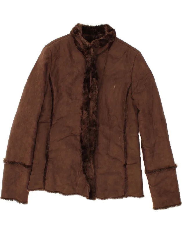 Women's Comfortable Lounge Outfit NEW LOOK Womens Sherpa Jacket UK 12 Medium Brown Acrylic Women's Comfortable Lounge Outfit NEW LOOK Womens Sherpa Jacket UK 12 Medium Brown Acrylic