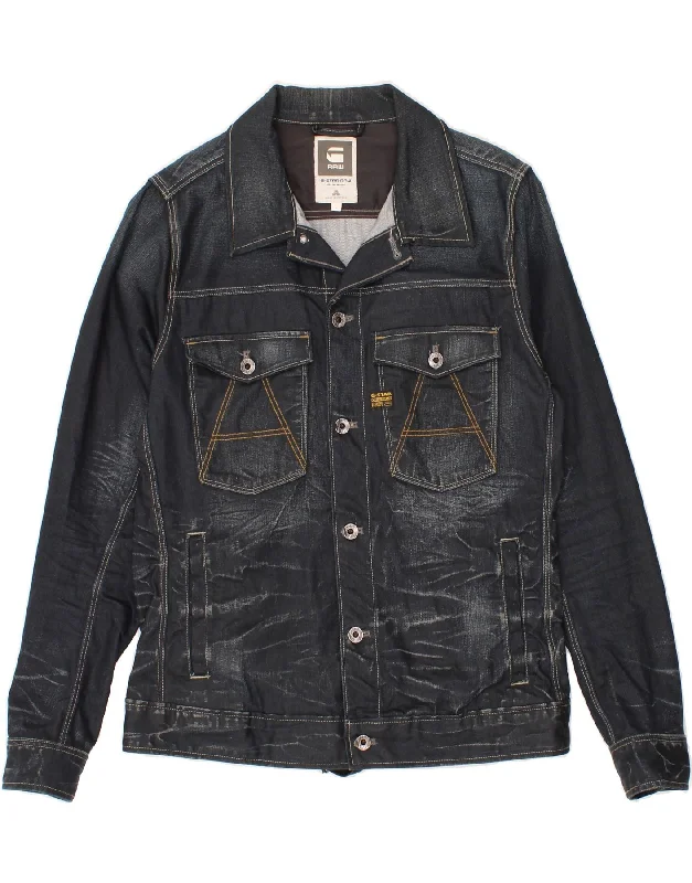 Outfits For Women G-STAR Womens Denim Jacket UK 16 Large Black Cotton