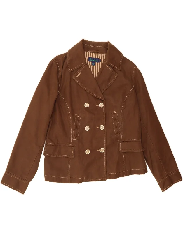 Women's Casual Dresses BODEN Womens Double Breasted Blazer Jacket UK 16 Large Brown Linen Women's Casual Dresses BODEN Womens Double Breasted Blazer Jacket UK 16 Large Brown Linen