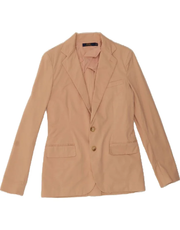 Seasonal Women's Fashion Trends POLO RALPH LAUREN Womens 2 Button Blazer Jacket US 2 XS Pink Cotton Seasonal Women's Fashion Trends POLO RALPH LAUREN Womens 2 Button Blazer Jacket US 2 XS Pink Cotton