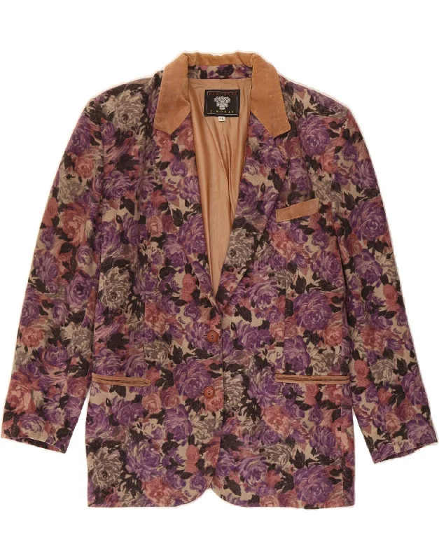 Comfortable Casual Wear PANCALDI & B Womens Blazer Jacket IT 46 Large Multicoloured Floral Comfortable Casual Wear PANCALDI & B Womens Blazer Jacket IT 46 Large Multicoloured Floral