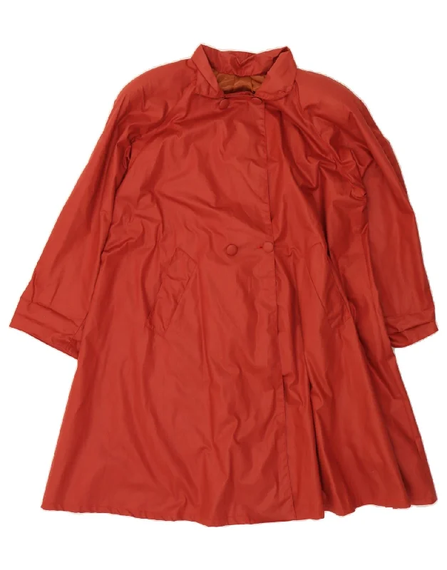 Luxury Women's Clothing VINTAGE Womens Double Breasted Coat UK 20 2XL Red