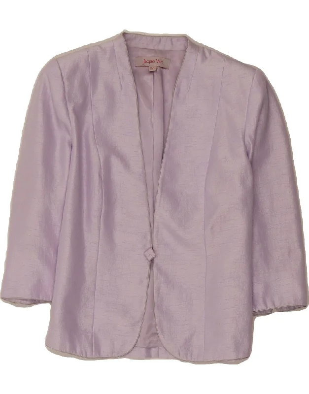 Sale For Women JACQUES VERT Womens 1 Button 3/4 Sleeve Blazer Jacket UK 14 Large Purple