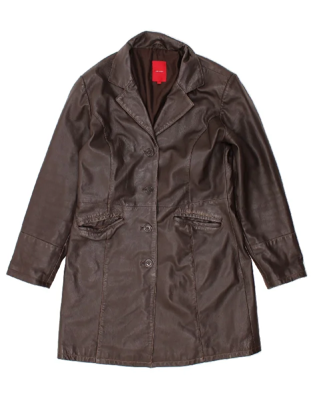 Feminine Dresses for Women in Bold Prints VINTAGE Womens Leather Coat UK 16 Large Brown Leather Feminine Dresses for Women in Bold Prints VINTAGE Womens Leather Coat UK 16 Large Brown Leather