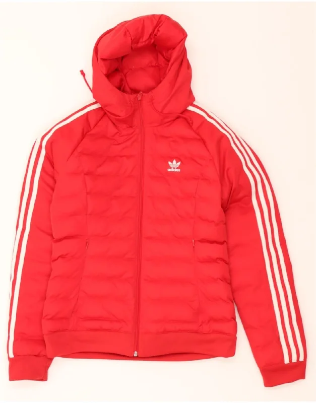 Women's Date Night Outfit ADIDAS Womens Hooded Padded Jacket UK 10 Small Red Polyester Women's Date Night Outfit ADIDAS Womens Hooded Padded Jacket UK 10 Small Red Polyester
