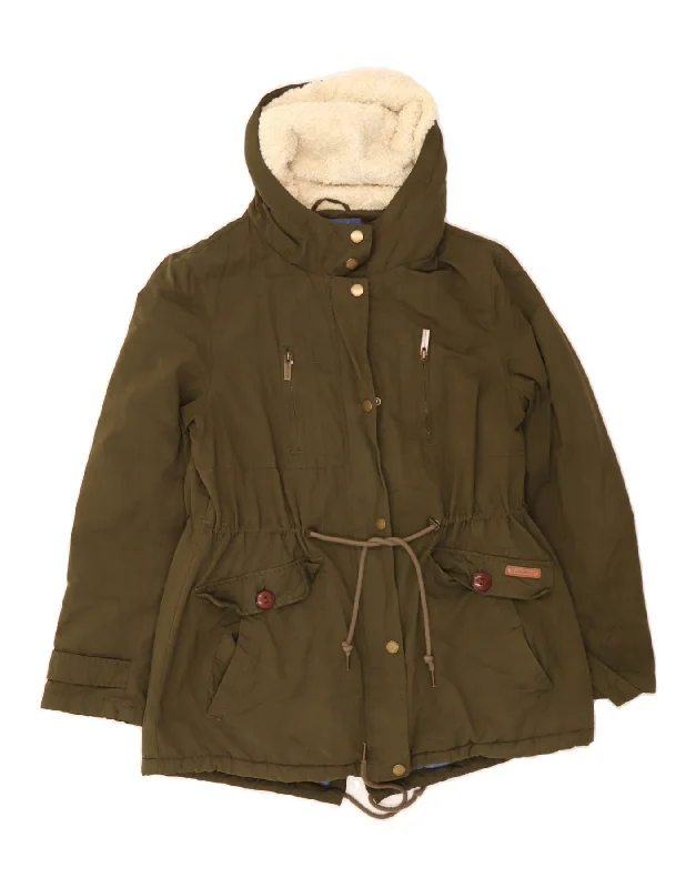 Women's Vacation Clothes WHITE STUFF Womens Hooded Parka Jacket UK 12 Medium Green Polyester Women's Vacation Clothes WHITE STUFF Womens Hooded Parka Jacket UK 12 Medium Green Polyester