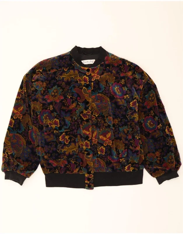 Women's Vacation Outfit VINTAGE Womens Oversized Bomber Jacket EU 38 Medium Multicoloured Floral Women's Vacation Outfit VINTAGE Womens Oversized Bomber Jacket EU 38 Medium Multicoloured Floral