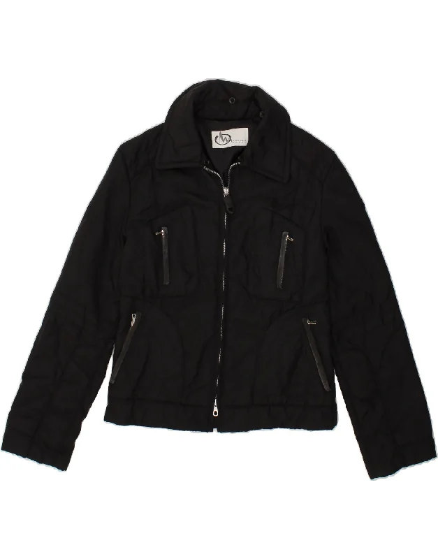 Vintage Clothing For Women MARELLA Womens Windbreaker Jacket UK 8 Small Black Polyamide