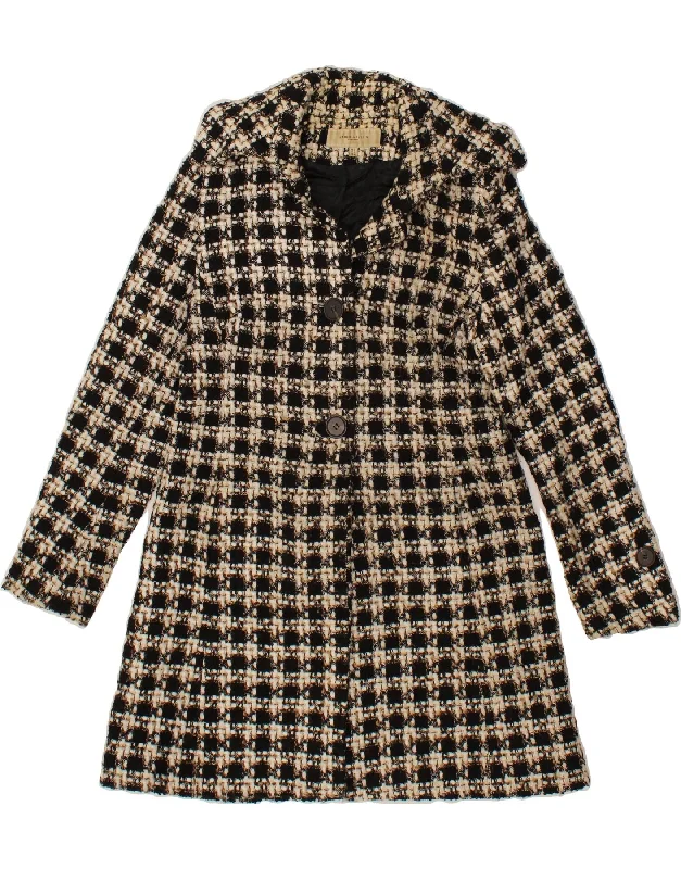 Women's Outfit KAREN MILLEN Womens Overcoat UK 12 Medium Black Check Wool