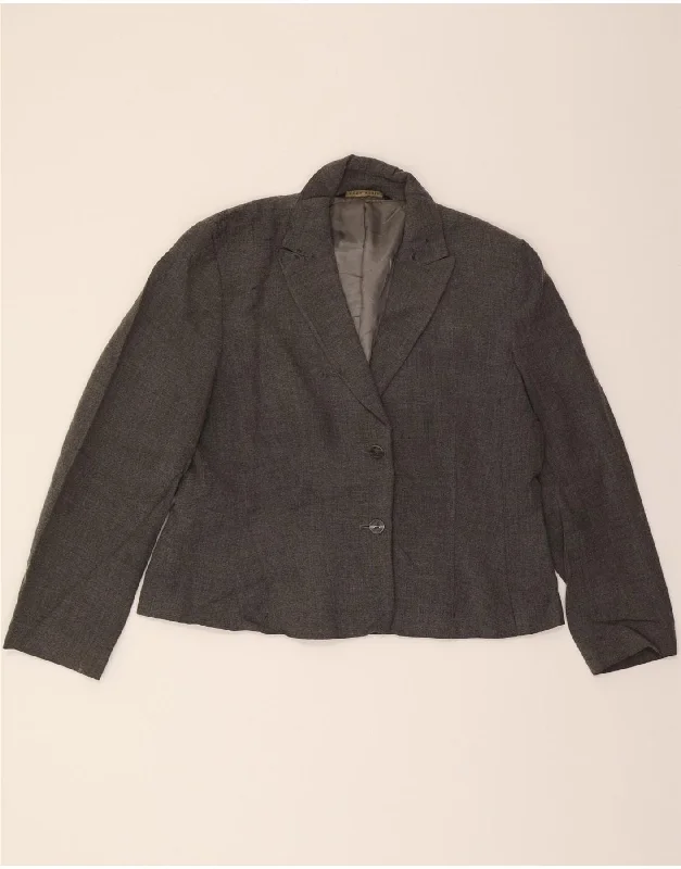 Women Wear Boutique LAURA ASHLEY Womens 2 Button Blazer Jacket UK 18 XL Grey Viscose Women Wear Boutique LAURA ASHLEY Womens 2 Button Blazer Jacket UK 18 XL Grey Viscose