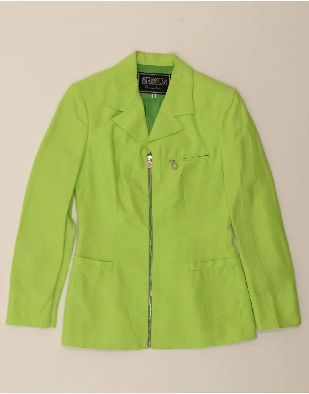 Comfortable Lounge Clothing VERSUS BY GIANNI VERSACE Womens Full Zip Blazer Jacket IT 40 Small Green