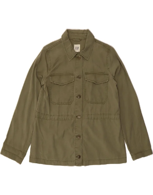 Women's Versatile Apparel GAP Womens Bomber Jacket UK 10 Small Khaki Tencel