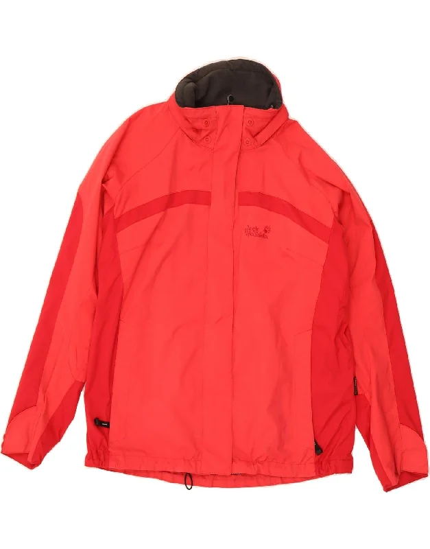 Affordable Luxury Women's Apparel JACK WOLFSKIN Womens Oversized Rain Jacket UK 18 XL Red Polyamide Affordable Luxury Women's Apparel JACK WOLFSKIN Womens Oversized Rain Jacket UK 18 XL Red Polyamide