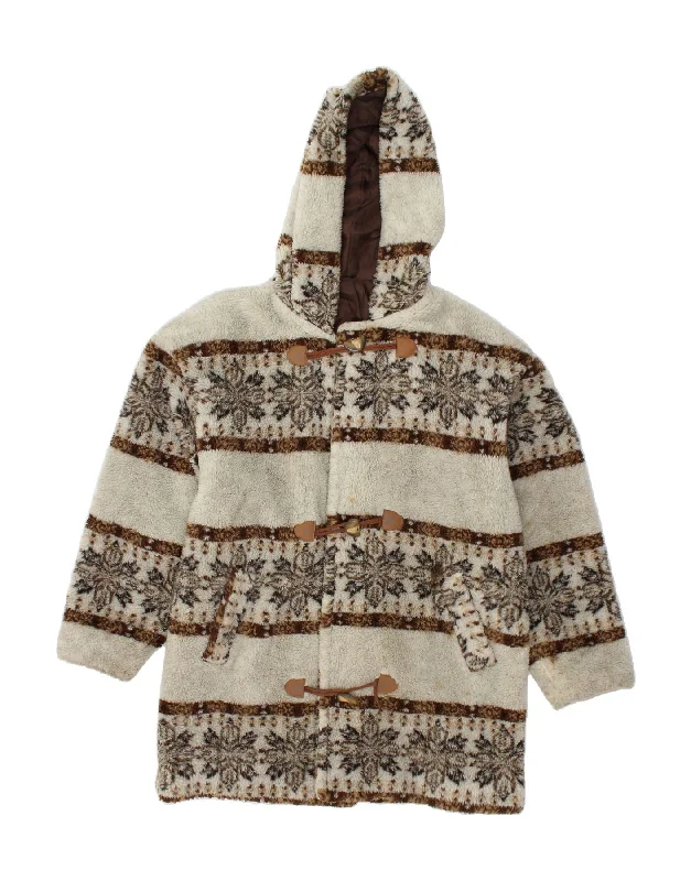 Business Casual Outfits VINTAGE Womens Hooded Teddy Bear Duffle Coat UK 20 2XL Grey Fair Isle Business Casual Outfits VINTAGE Womens Hooded Teddy Bear Duffle Coat UK 20 2XL Grey Fair Isle
