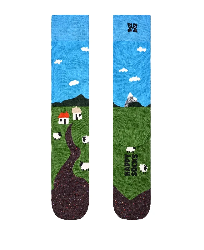 Women's Professional Clothes Little House On The Moorland Socks - Light Blue