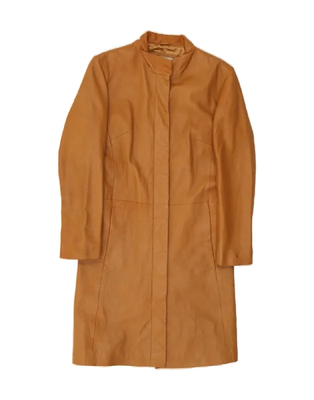 Affordable Fashion for Women VINTAGE Womens Leather Coat UK 10 Small  Brown Leather