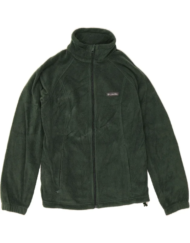 Women's Athletic Outfit COLUMBIA Womens Fleece Jacket UK 16 Large Green Polyester