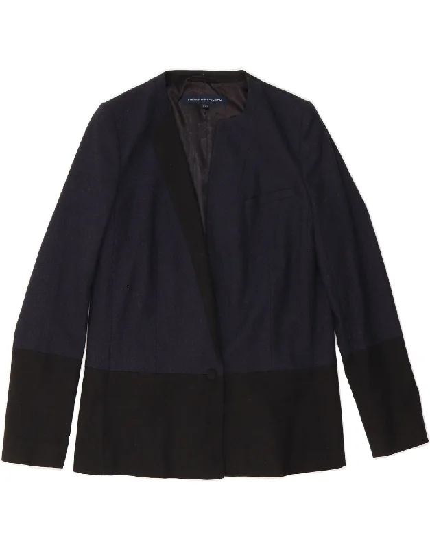 Women Wear Boutique FRENCH CONNECTION Womens Blazer Jacket UK 10 Small Navy Blue Colourblock Women Wear Boutique FRENCH CONNECTION Womens Blazer Jacket UK 10 Small Navy Blue Colourblock