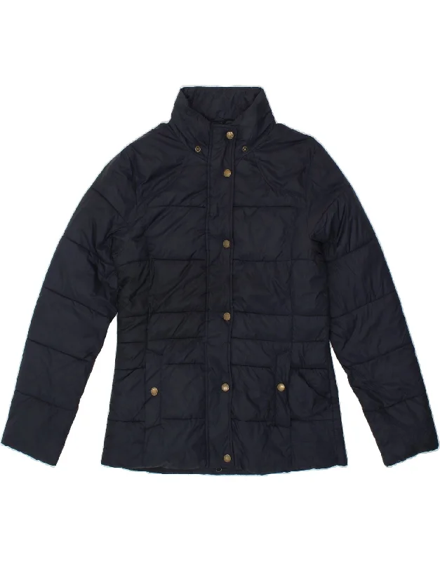 Sustainable Women's Apparel BARBOUR Womens Padded Jacket UK 8 Small Navy Blue Polyamide