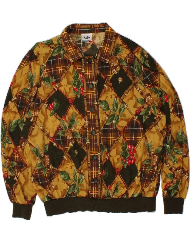 Modern Women's Wardrobe Essentials LIOLA Womens Bomber Jacket US 20 3XL Multicoloured Floral Wool