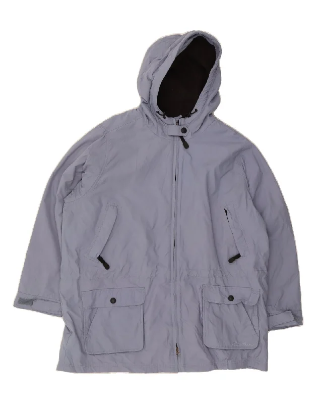 Boutique Dress Online EDDIE BAUER Womens Hooded Windbreaker Coat UK 20 2XL Blue Polyester