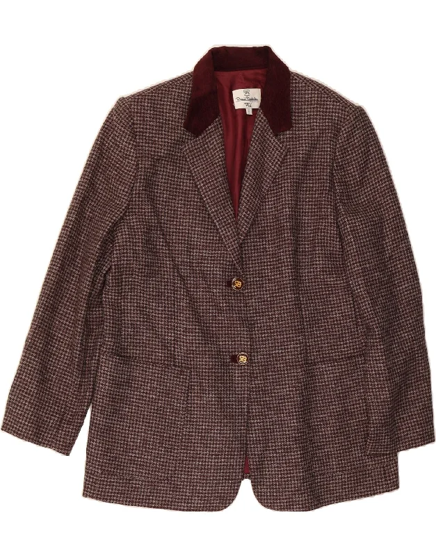 Women's Casual Apparel RENATO BALESTRA Womens Blazer Jacket IT 50 XL Burgundy Check Classic Women's Casual Apparel RENATO BALESTRA Womens Blazer Jacket IT 50 XL Burgundy Check Classic