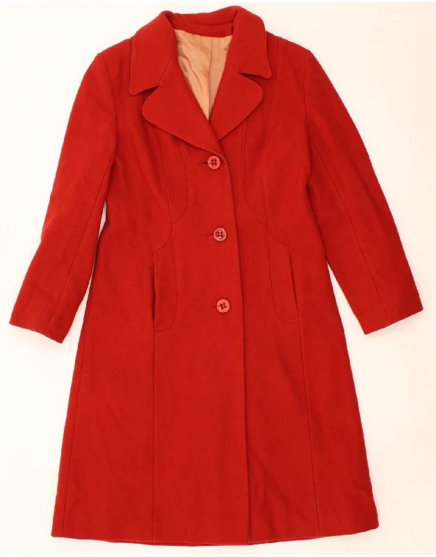 Women's Travel Outfit Set VINTAGE Womens Overcoat UK 14 Medium Red