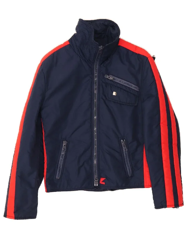 Women's Comfortable Clothes For Weekends VINTAGE Womens Padded Jacket IT 48 XL Navy Blue Polyamide Women's Comfortable Clothes For Weekends VINTAGE Womens Padded Jacket IT 48 XL Navy Blue Polyamide