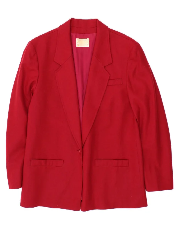 High-End Women's Apparel PENDLETON Womens 1 Button Blazer Jacket US 12 Large Red Virgin Wool High-End Women's Apparel PENDLETON Womens 1 Button Blazer Jacket US 12 Large Red Virgin Wool