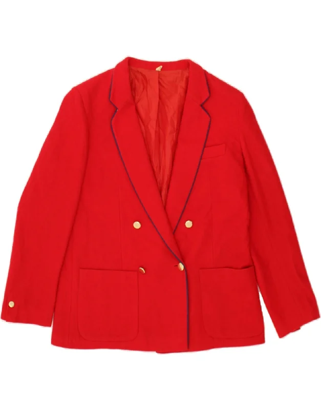 Formal Clothing For Women VINTAGE Womens Double Breasted Blazer Jacket IT 48 XL Red Wool Formal Clothing For Women VINTAGE Womens Double Breasted Blazer Jacket IT 48 XL Red Wool