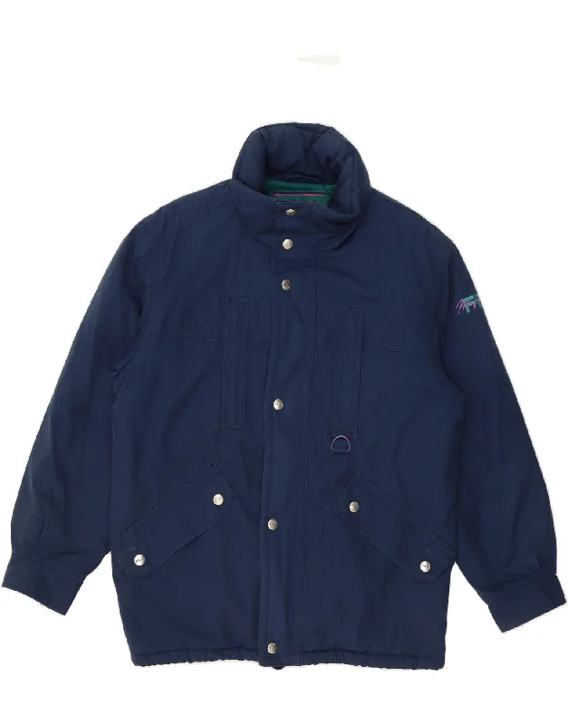 Women's Floral Print Outfit FILA Womens Hooded Windbreaker Jacket IT 44 Medium Navy Blue Polyester Women's Floral Print Outfit FILA Womens Hooded Windbreaker Jacket IT 44 Medium Navy Blue Polyester