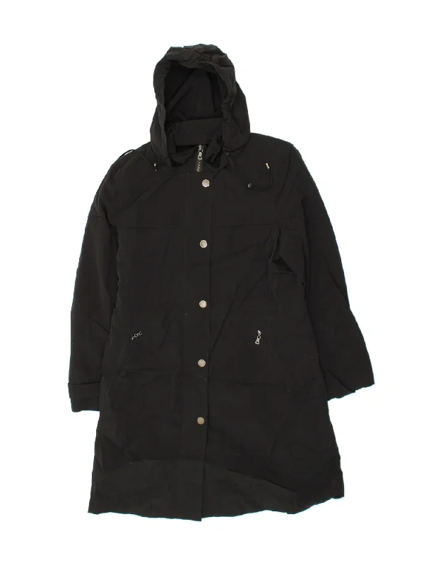 Vintage Women's Fashion LONDON FOG Womens Hooded Raincoat UK 14 Medium Black Polyester Vintage Women's Fashion LONDON FOG Womens Hooded Raincoat UK 14 Medium Black Polyester