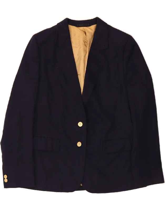 Women's Elegant Evening Attire AQUASCUTUM Womens 2 Button Blazer Jacket UK 16 Large Navy Blue Virgin Wool Women's Elegant Evening Attire AQUASCUTUM Womens 2 Button Blazer Jacket UK 16 Large Navy Blue Virgin Wool