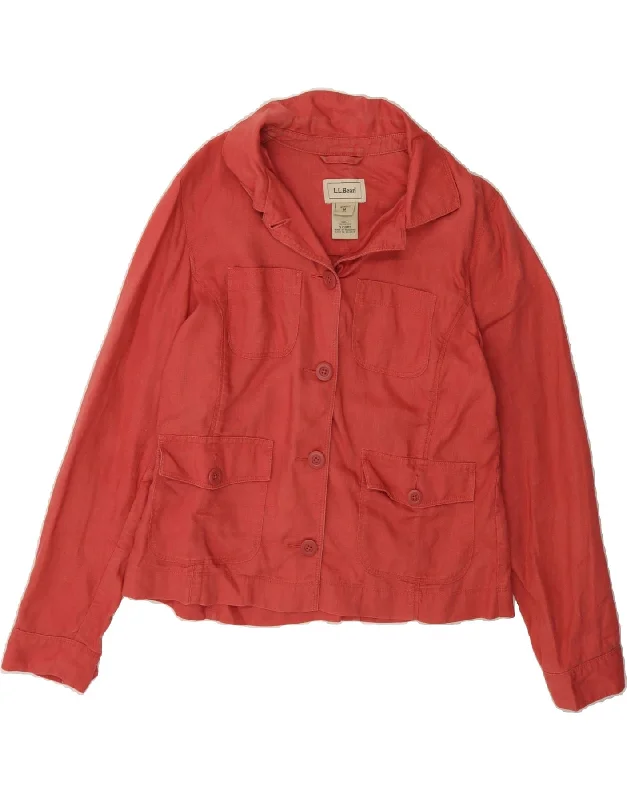 Vintage-Inspired Women's Clothes L.L.BEAN Womens Utility Jacket UK 14 Medium Brown Linen Vintage-Inspired Women's Clothes L.L.BEAN Womens Utility Jacket UK 14 Medium Brown Linen