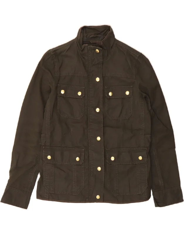 Women Wear Boutique J. CREW Womens Oversized Utility Jacket UK 6 XS Brown Cotton