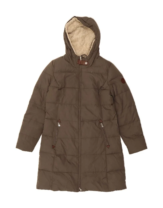 Trendy Women's Apparel RALPH LAUREN Womens Hooded Padded Coat UK 14 Medium Khaki Polyester Trendy Women's Apparel RALPH LAUREN Womens Hooded Padded Coat UK 14 Medium Khaki Polyester