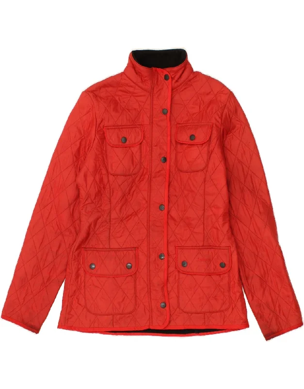 Women's Relaxed Clothes BARBOUR Womens Quilted Jacket UK 10 Small Red