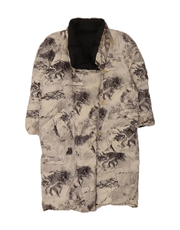 Flash Sales This Week CIESSE PIUMINI Womens Padded Coat IT 44 Medium Grey Animal Print