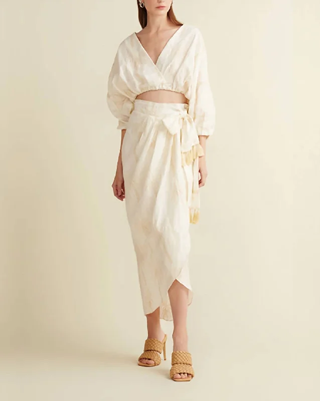 Best Clearance Sales Right Now Seasonal Style Discounts Formentara Wrap Skirt In Beige